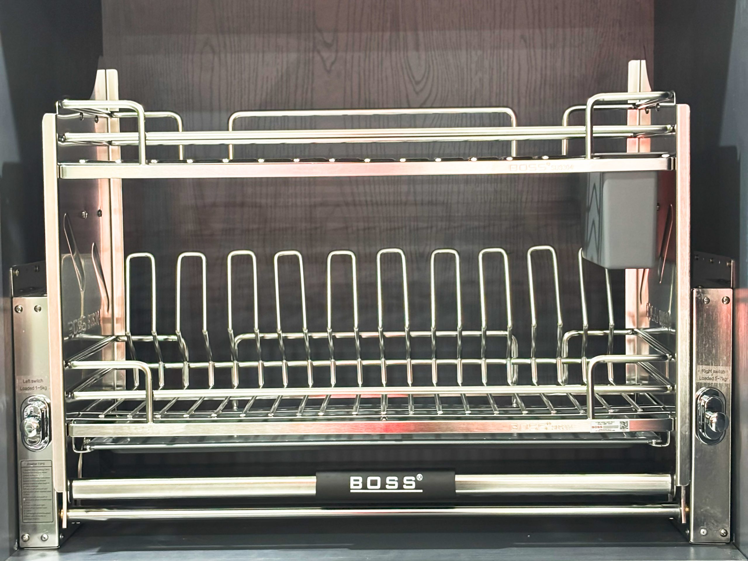 Kệ Chén Đĩa Nâng Hạ Boss Nan Oval