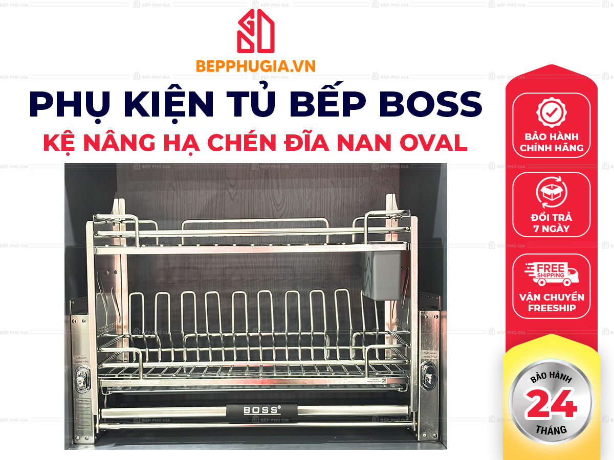 Kệ Nâng Hạ Chén Đĩa Boss Nan Oval Kệ Nâng Hạ Chén Đĩa Boss Nan Oval