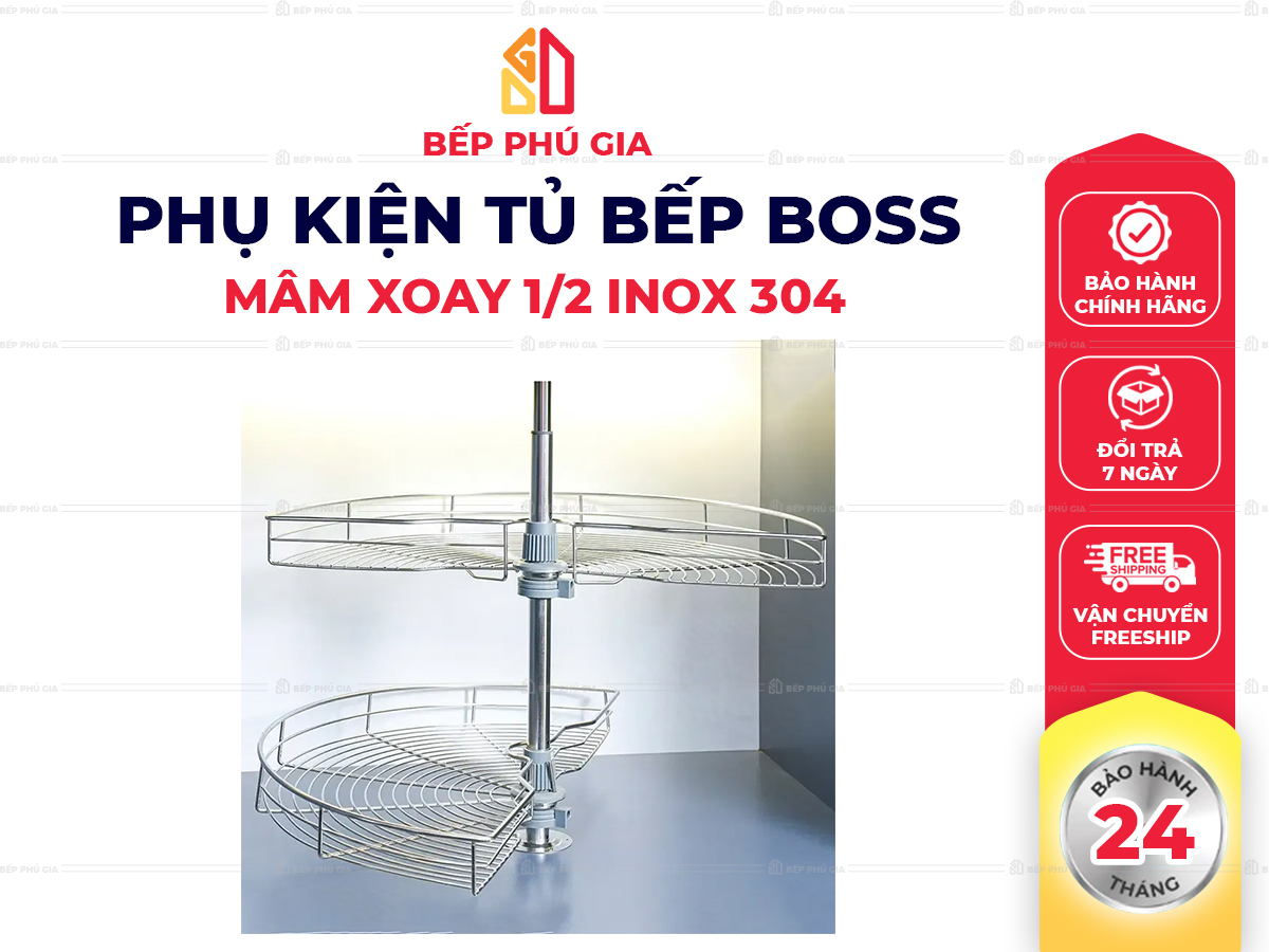 MÂM XOAY 12 INOX 304