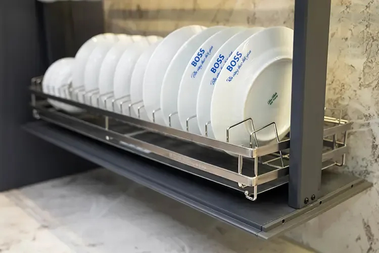 Kệ Chén Đĩa Nâng Hạ Điện Boss