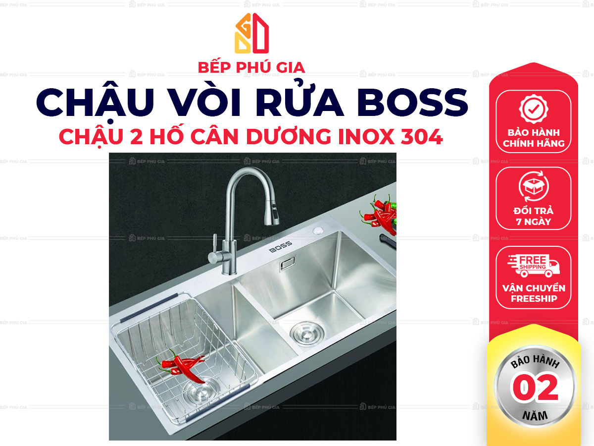 Chậu 2 Hố Cân Dương Inox 304 Chậu 2 Hố Cân Dương Inox 304