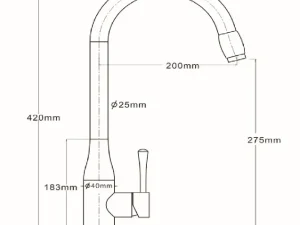 Vòi Cố Định Cổ 360 Độ BV821